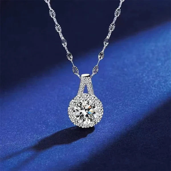 💎Offizieller Laden💎S925 Sterling Silber Moissanite Sonnenblume Anhänger Halskette⚡Befristete Aktion⚡